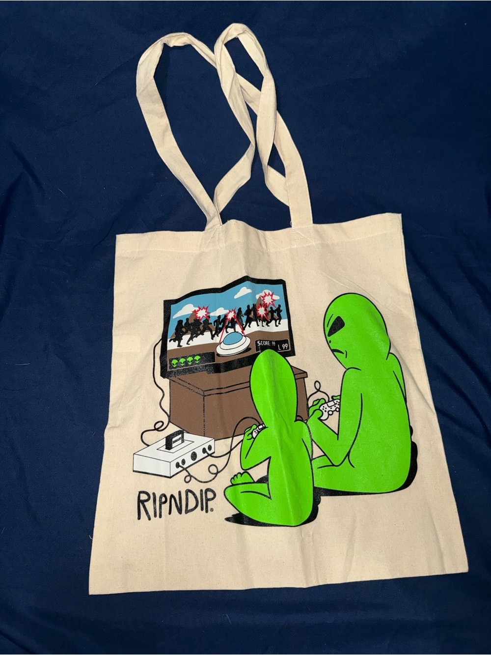 Ripndip Neon Green Alien Gaming Reptile Tote